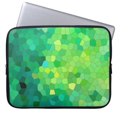 Abstract Green Reptile Skin Pattern Laptop Sleeve