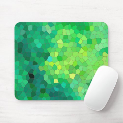 Abstract Green Reptile Skin Pattern Mouse Pad