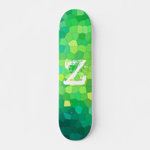 Abstract Green Reptile Skin Skateboard