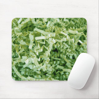 Abstract Green Shredded Recycle Stuffing Paper Mouse Pad