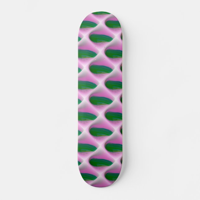 abstract green skateboard deck (Front)