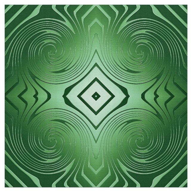 abstract green swirl pattern fabric (Swatch)