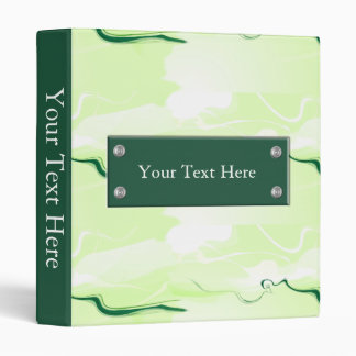 abstract green swirls binder