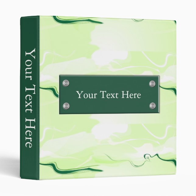 abstract green swirls binder (Front/Spine)