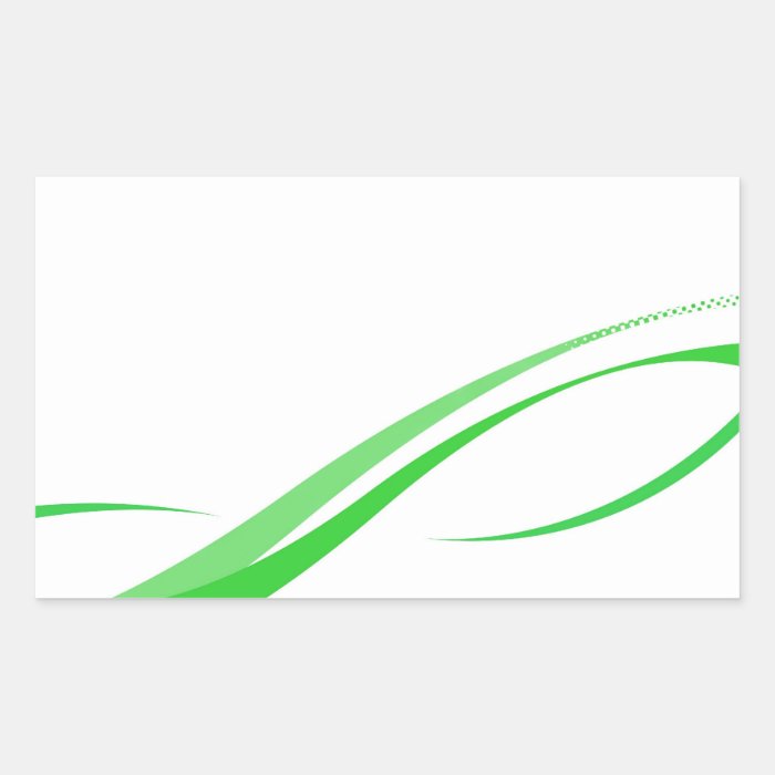 Abstract Green Swoosh Lines Background Sticker