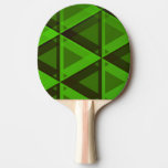 [ Thumbnail: Abstract Green Triangles Pattern Paddle ]
