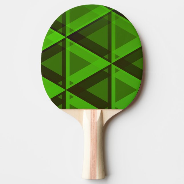 Abstract Green Triangles Pattern Paddle (Front)