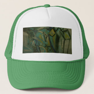 Abstract Green Trucker Hat