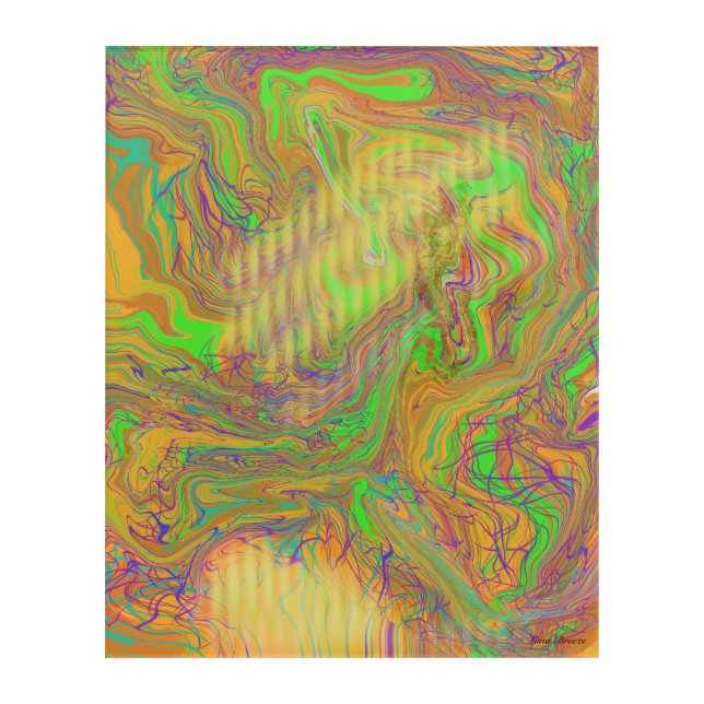 Abstract Green Wall Art (Front)