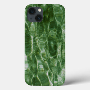 Abstract Green Water Ripples iPhone 13 Case