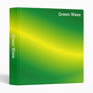 Abstract - Green Wave (1in) 3 Ring Binder