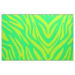 Abstract Green Zebra Fabric