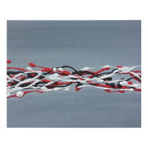 Abstract Grey Art Contemporary Modern Faux Canvas Print