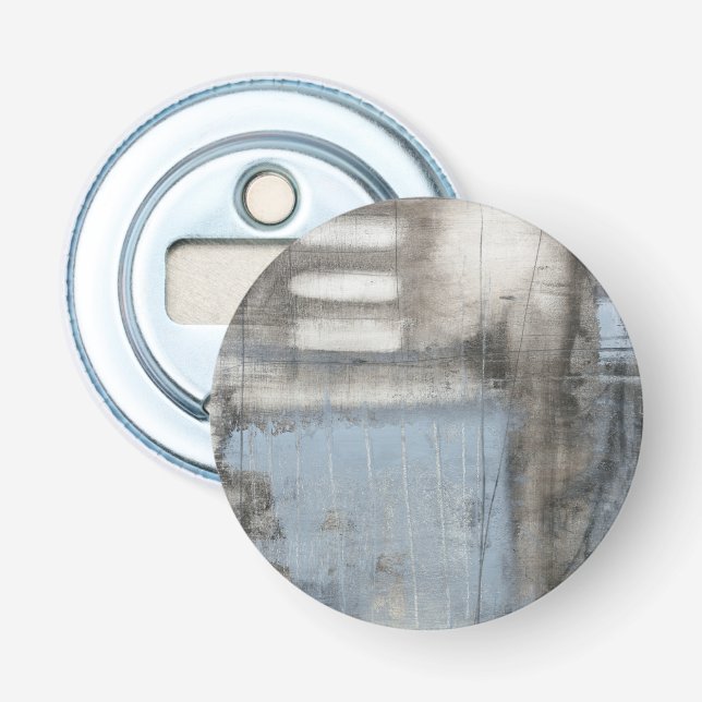 Abstract Grey & Blue Painting Bottle Opener (Front)