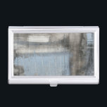 Abstract Grey & Blue Painting Business Card Case<br><div class="desc">A Jennifer Goldberger abstract grey and blue painting. It looks like a cloudy day that could turn into a rainstorm. If you love modern art then this is the print for you. Pick one up today!</div>