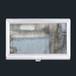 Abstract Grey & Blue Painting Business Card Case<br><div class="desc">A Jennifer Goldberger abstract grey and blue painting. It looks like a cloudy day that could turn into a rainstorm. If you love modern art then this is the print for you. Pick one up today!</div>