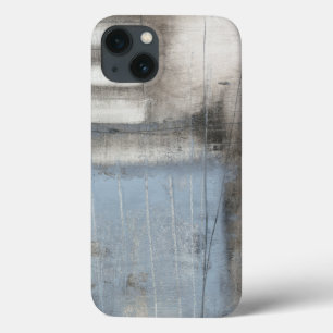 Abstract Grey & Blue Painting iPhone 13 Case