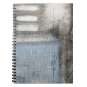 Abstract Grey & Blue Painting Notebook