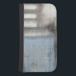 Abstract Grey & Blue Painting Phone Wallet<br><div class="desc">A Jennifer Goldberger abstract grey and blue painting. It looks like a cloudy day that could turn into a rainstorm. If you love modern art then this is the print for you. Pick one up today!</div>