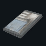 Abstract Grey & Blue Painting Tri-fold Wallet<br><div class="desc">A Jennifer Goldberger abstract grey and blue painting. It looks like a cloudy day that could turn into a rainstorm. If you love modern art then this is the print for you. Pick one up today!</div>