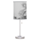 Abstract greyscale rose table lamp (Left)
