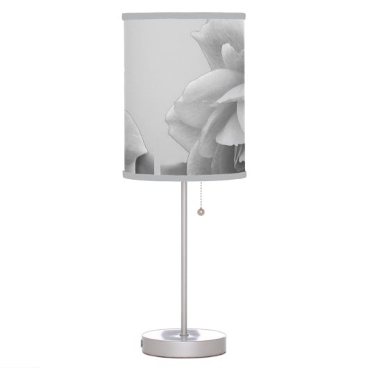 Abstract greyscale rose table lamp (Left)