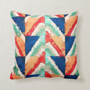 Abstract Grid of Colors Throw Pillow