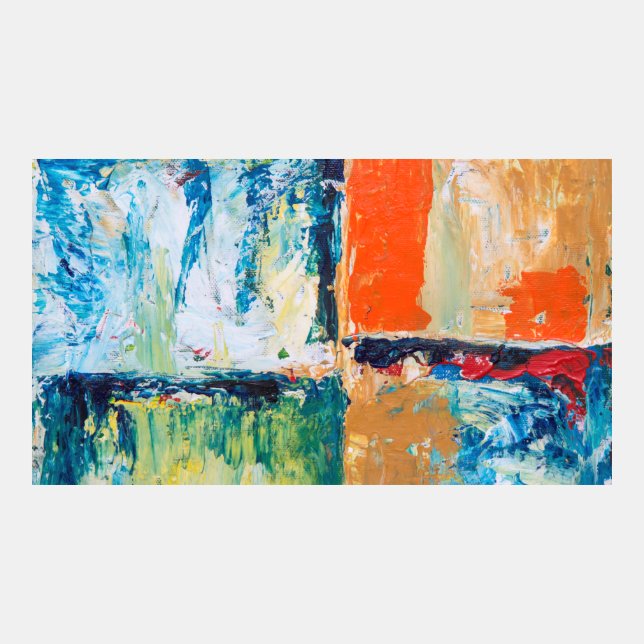 Abstract Grid Oil Painting ZOOM Virtual Background (Front)