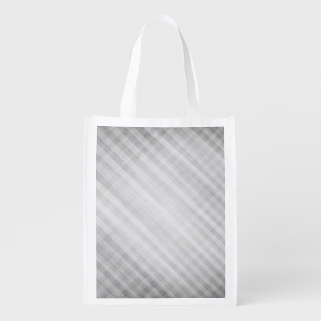 abstract grid pattern grocery bag (Front)