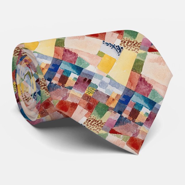 Abstract Grid – Vibrant Structure Neck Tie (Rolled)