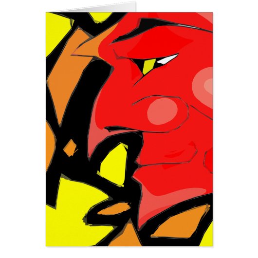 Abstract Grinning Devil Art Cards (Front)