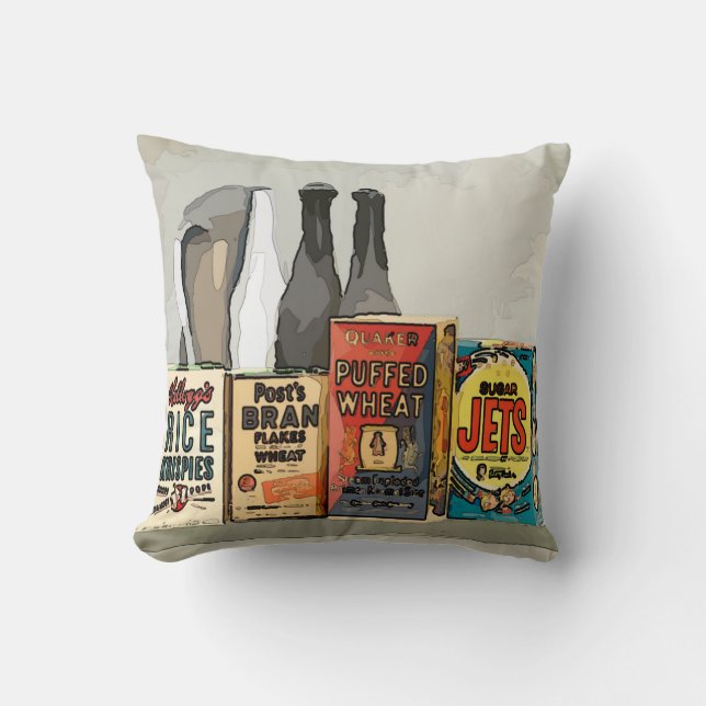 Abstract Grocery Still Life Throw Pillow (Front)