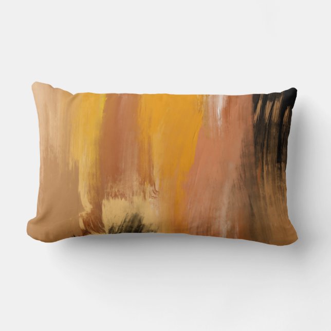 Abstract Grounded Earth Lumbar Pillow (Front)