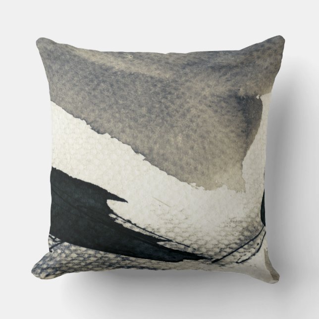 Abstract grunge background, ink texture. 4 throw pillow (Front)