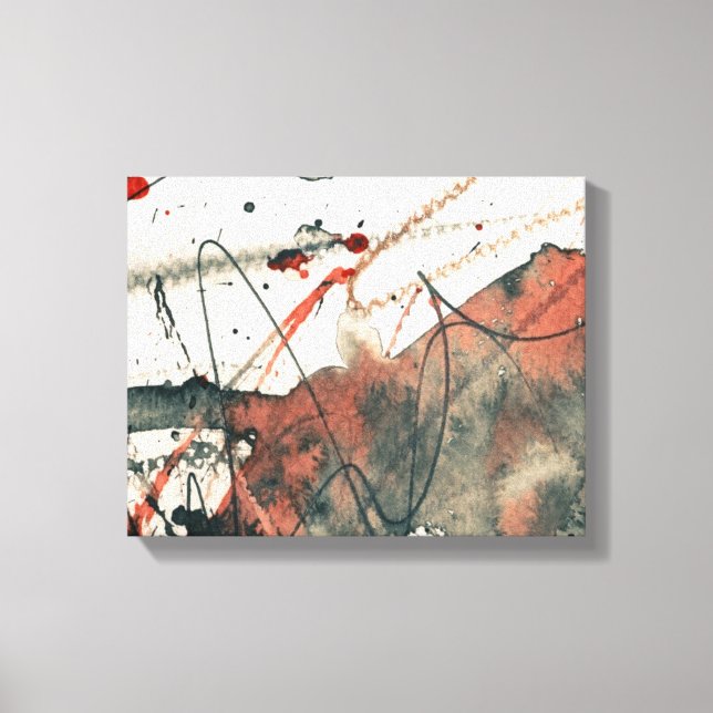 Abstract grunge background, ink texture. 5 canvas print (Front)