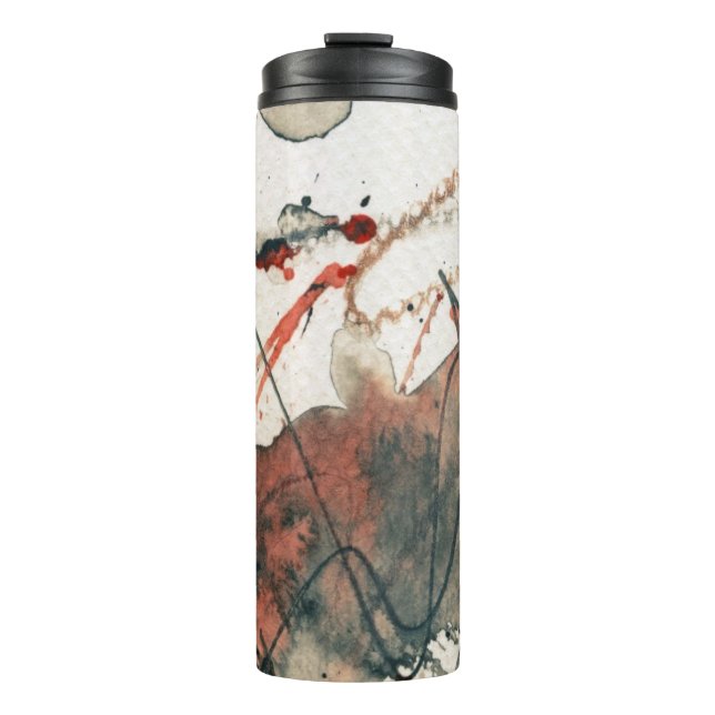 Abstract grunge background, ink texture. 5 thermal tumbler (Front)