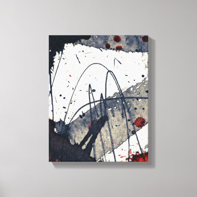 Abstract grunge background, ink texture. canvas print (Front)
