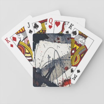 Abstract Grunge Background  Ink Texture. Playing Cards by watercoloring at Zazzle