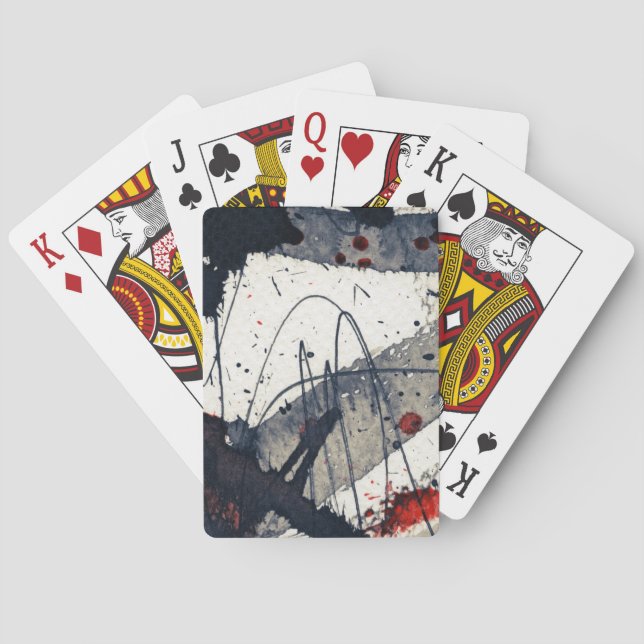 Abstract grunge background, ink texture. poker cards (Back)