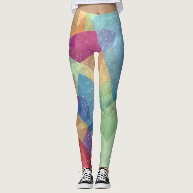 Abstract grunge background leggings (Front)