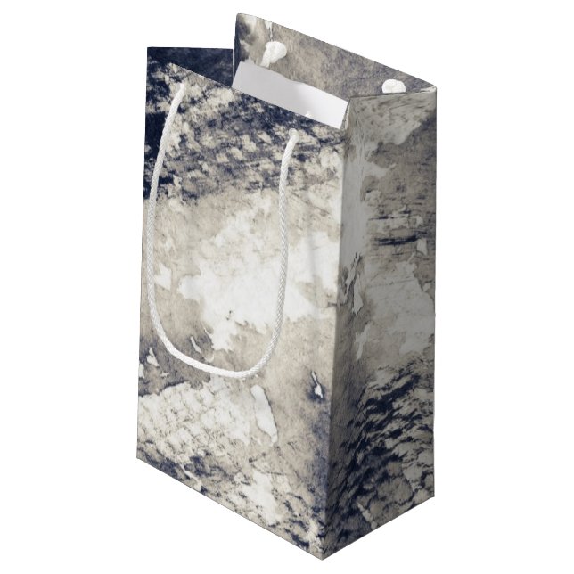 Abstract grunge background. Watercolor, ink Small Gift Bag (Back Angled)