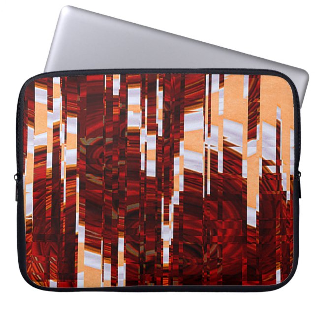 abstract grunge background with glitch effectabstr laptop sleeve (Front)