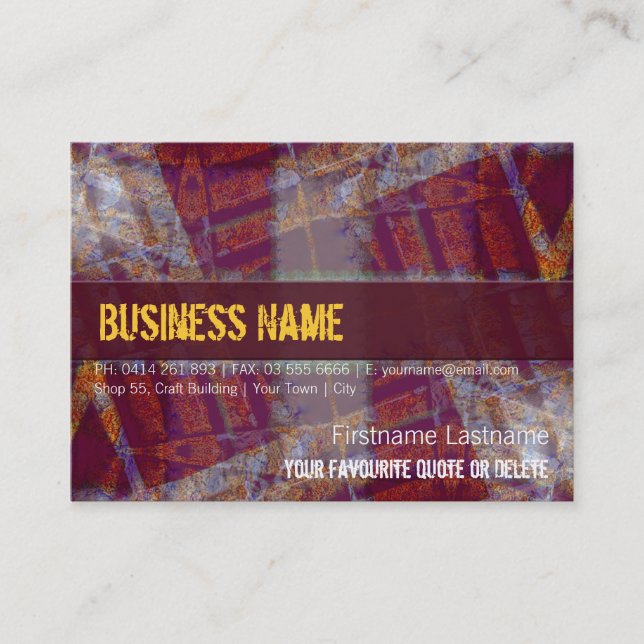 Abstract Grunge BiG Business Card (Front)