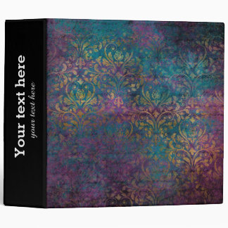 Abstract grunge gold 3 ring binder
