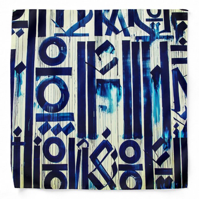 Abstract Grunge Graffiti Street Art Bandana (Front)