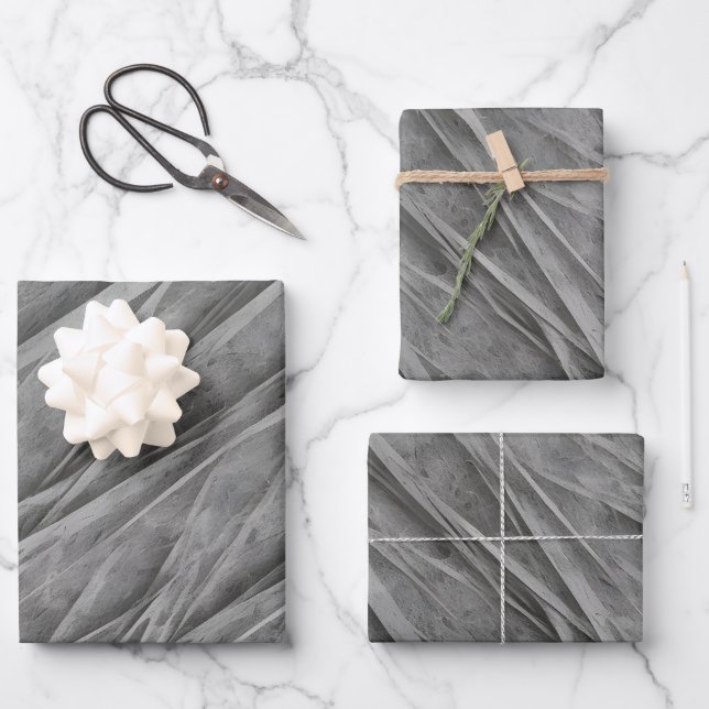 Abstract grunge metal texture wrapping paper sheets (Front)
