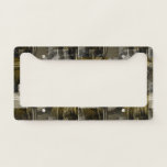 Abstract grunge, monochrome brown license plate frame