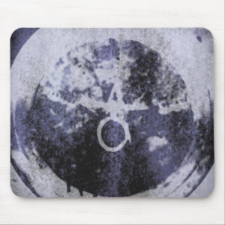Abstract Grunge Ring n Star Mouse Pad
