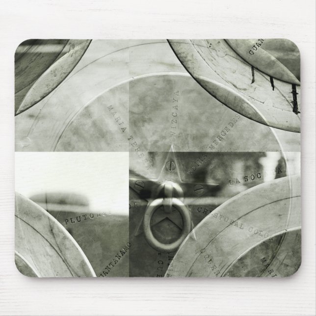 Abstract Grunge Ring n Star Mouse Pad (Front)