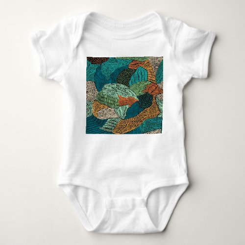 Abstract Grunge Seamless Pattern Design Baby Bodysuit